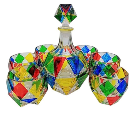 Bohemia 7pcs Borosilicate Drinkware Sets, 1100ml Bottle - 1pc, 310ml Cup - 6pcs, Multicolor - 17188 - Al Kabayel Discount CentreBohemia 7pcs Borosilicate Drinkware Sets, 1100ml Bottle - 1pc, 310ml Cup - 6pcs, Multicolor - 17188Drinkware SetsBOHEMIAAl Kabayel Discount Centre