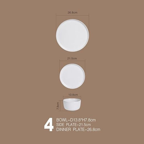 Bone China Shallow RECTORY 12 - Pieces Stoneware Dinnerware Set, Dinner Set, Kitchen Dinnerware Ceramic Crockery Set, Dinner Service Set for 4, Include 26.8cm Dinner Plate, 21.5cm plate and Cereal Bowl - Al Kabayel Discount CentreBone China Shallow RECTORY 12 - Pieces Stoneware Dinnerware Set, Dinner Set, Kitchen Dinnerware Ceramic Crockery Set, Dinner Service Set for 4, Include 26.8cm Dinner Plate, 21.5cm plate and Cereal BowlDinnerware SetsCUISINE ARTAl Kabayel Discount Centre