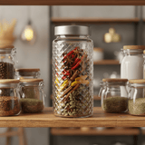 Bormioli Rocco Diamond Cut Glass Storage Jar — 700ml | Airtight Lid - Al Kabayel Discount CentreBormioli Rocco Diamond Cut Glass Storage Jar — 700ml | Airtight LidJars & Food SaversBORMIOLIAl Kabayel Discount Centre