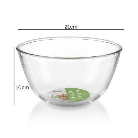 Borosil Glass Mixing Bowl – 21×10 cm – 1.7 Ltr - Al Kabayel Discount CentreBorosil Glass Mixing Bowl – 21×10 cm – 1.7 LtrBowlsBOROSILAl Kabayel Discount Centre