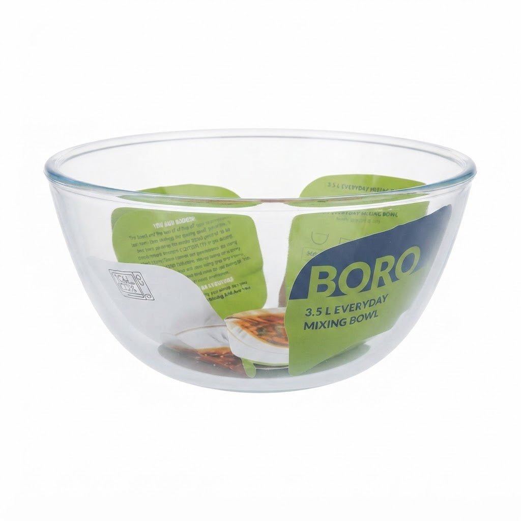 Borosil Glass Mixing Bowl 3.5 Ltr – 27×12 cm - Al Kabayel Discount CentreBorosil Glass Mixing Bowl 3.5 Ltr – 27×12 cmBowlsBOROSILAl Kabayel Discount Centre