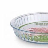 Borosil Glass Round Fluted Dish 1.2 Ltr – 28*5 cm – Oven & Microwave Safe - Al Kabayel Discount CentreBorosil Glass Round Fluted Dish 1.2 Ltr – 28*5 cm – Oven & Microwave SafeRoasting PansBOROSILAl Kabayel Discount Centre