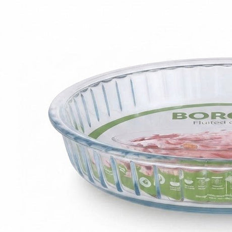 Borosil Glass Round Fluted Dish 1.2 Ltr – 28*5 cm – Oven & Microwave Safe - Al Kabayel Discount CentreBorosil Glass Round Fluted Dish 1.2 Ltr – 28*5 cm – Oven & Microwave SafeRoasting PansBOROSILAl Kabayel Discount Centre