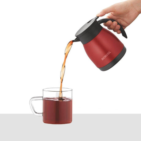 Borosil Hydra Stainless Steel Double Wall Vaccum Teapot 500ml, Red - FLKT50RED12 - Al Kabayel Discount CentreBorosil Hydra Stainless Steel Double Wall Vaccum Teapot 500ml, Red - FLKT50RED12Tea/Coffee PotsBOROSILAl Kabayel Discount Centre