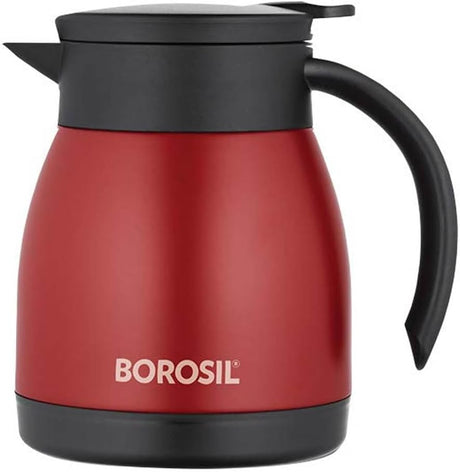 Borosil Hydra Stainless Steel Double Wall Vaccum Teapot 500ml, Red - FLKT50RED12 - Al Kabayel Discount CentreBorosil Hydra Stainless Steel Double Wall Vaccum Teapot 500ml, Red - FLKT50RED12Tea/Coffee PotsBOROSILAl Kabayel Discount Centre