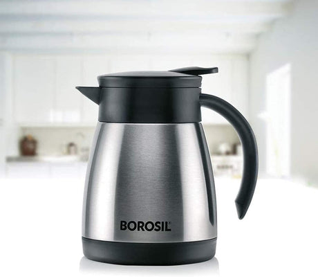Borosil Hydra Stainless Steel Double Wall Vaccum Teapot 500ml, Silver - FLKT50SSB11 - Al Kabayel Discount CentreBorosil Hydra Stainless Steel Double Wall Vaccum Teapot 500ml, Silver - FLKT50SSB11Tea/Coffee PotsBOROSILAl Kabayel Discount Centre