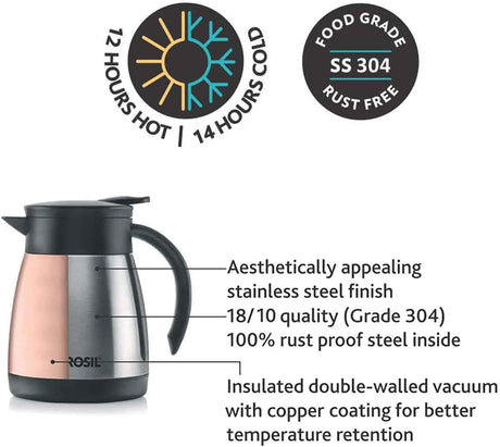 Borosil Hydra Stainless Steel Double Wall Vaccum Teapot 500ml, Silver - FLKT50SSB11 - Al Kabayel Discount CentreBorosil Hydra Stainless Steel Double Wall Vaccum Teapot 500ml, Silver - FLKT50SSB11Tea/Coffee PotsBOROSILAl Kabayel Discount Centre
