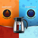 Borosil Hydra Stainless Steel Double Wall Vaccum Teapot 500ml, Silver - FLKT50SSB11 - Al Kabayel Discount CentreBorosil Hydra Stainless Steel Double Wall Vaccum Teapot 500ml, Silver - FLKT50SSB11Tea/Coffee PotsBOROSILAl Kabayel Discount Centre