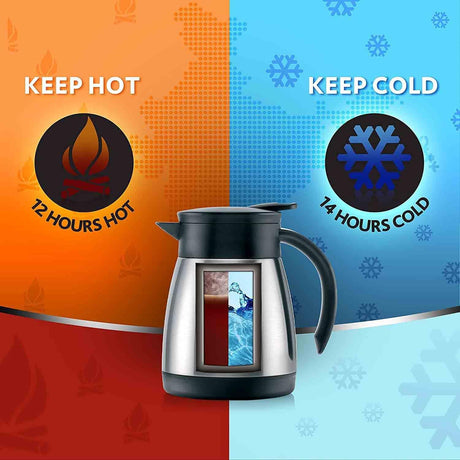 Borosil Hydra Stainless Steel Double Wall Vaccum Teapot 500ml, Silver - FLKT50SSB11 - Al Kabayel Discount CentreBorosil Hydra Stainless Steel Double Wall Vaccum Teapot 500ml, Silver - FLKT50SSB11Tea/Coffee PotsBOROSILAl Kabayel Discount Centre