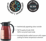 Borosil Hydra Vaccum Insulated Stainless Steel Teapot/Thermal Flask 1500ml, Red - FLKT15RED20 - Al Kabayel Discount CentreBorosil Hydra Vaccum Insulated Stainless Steel Teapot/Thermal Flask 1500ml, Red - FLKT15RED20ThermosBOROSILAl Kabayel Discount Centre