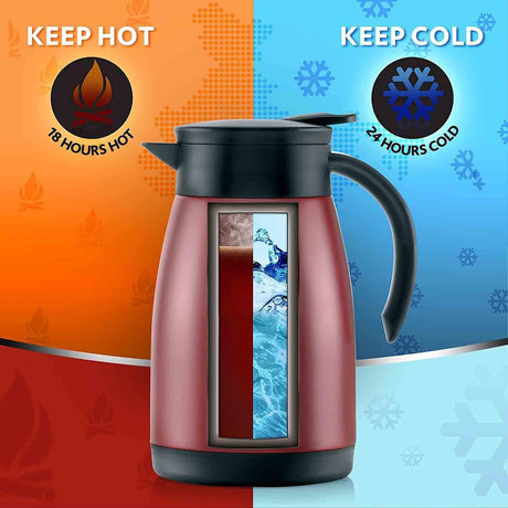 Borosil Hydra Vaccum Insulated Stainless Steel Teapot/Thermal Flask 1500ml, Red - FLKT15RED20 - Al Kabayel Discount CentreBorosil Hydra Vaccum Insulated Stainless Steel Teapot/Thermal Flask 1500ml, Red - FLKT15RED20ThermosBOROSILAl Kabayel Discount Centre