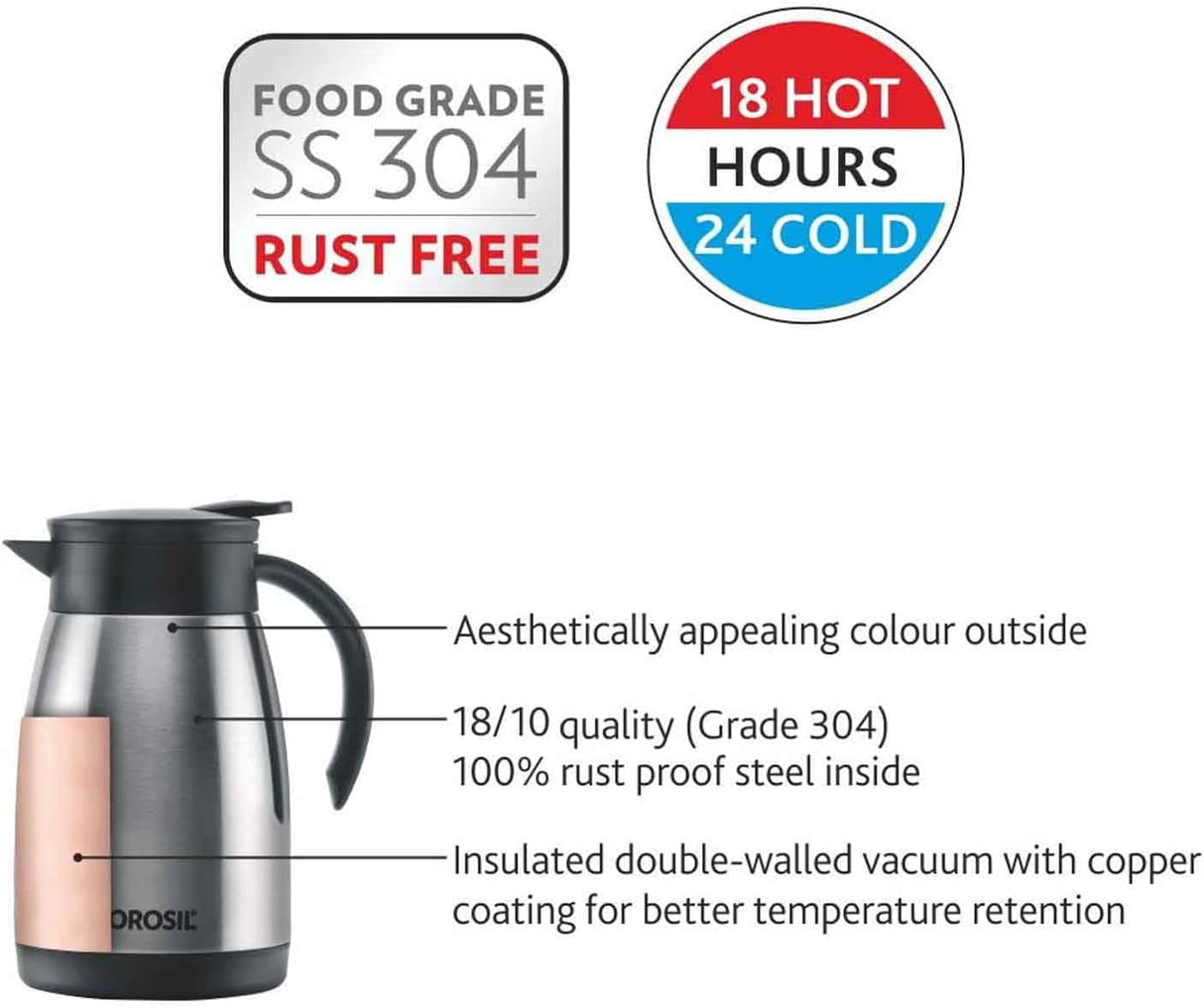 Borosil Hydra Vaccum Insulated Stainless Steel Teapot/Thermal Flask 1500ml, Silver - FLKT15SS21 - Al Kabayel Discount CentreBorosil Hydra Vaccum Insulated Stainless Steel Teapot/Thermal Flask 1500ml, Silver - FLKT15SS21ThermosBOROSILAl Kabayel Discount Centre