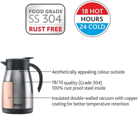 Borosil Hydra Vaccum Insulated Stainless Steel Teapot/Thermal Flask 1500ml, Silver - FLKT15SS21 - Al Kabayel Discount CentreBorosil Hydra Vaccum Insulated Stainless Steel Teapot/Thermal Flask 1500ml, Silver - FLKT15SS21ThermosBOROSILAl Kabayel Discount Centre
