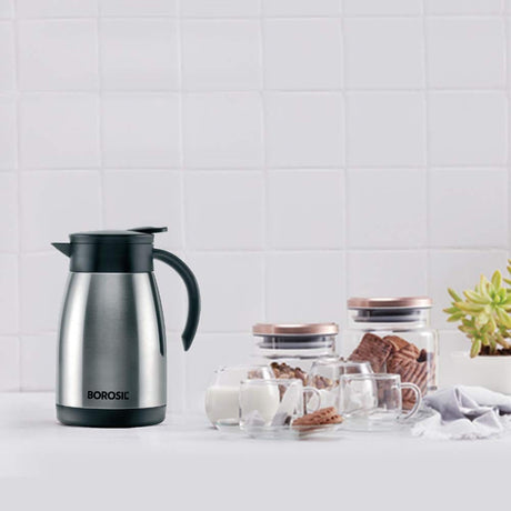 Borosil Hydra Vaccum Insulated Stainless Steel Teapot/Thermal Flask 1500ml, Silver - FLKT15SS21 - Al Kabayel Discount CentreBorosil Hydra Vaccum Insulated Stainless Steel Teapot/Thermal Flask 1500ml, Silver - FLKT15SS21ThermosBOROSILAl Kabayel Discount Centre