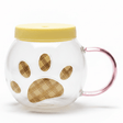Borosilicate Glass Mug with Silicone Lid & Rose Handle | 300ml | Golden Oval Print - Al Kabayel Discount CentreBorosilicate Glass Mug with Silicone Lid & Rose Handle | 300ml | Golden Oval PrintMugsAKDCAl Kabayel Discount Centre