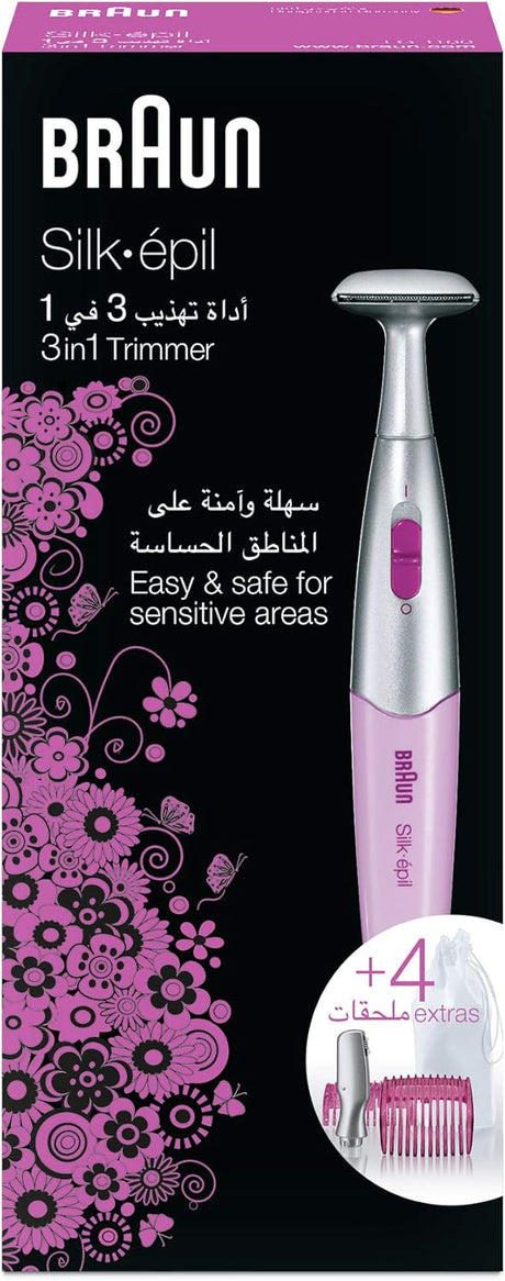 Braun Silk Epil 3 - in - 1 Trimmer Beauty Styler, Bikini Styler, Ease & Safe for Sensitive Area FG1100 - Al Kabayel Discount CentreBraun Silk Epil 3 - in - 1 Trimmer Beauty Styler, Bikini Styler, Ease & Safe for Sensitive Area FG1100TrimmerBRAUNAl Kabayel Discount Centre