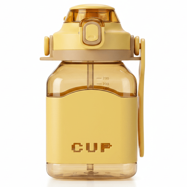 Bright Yellow Plastic Drinking Bottle with Handy Carry Handle 1000ml - Al Kabayel Discount CentreBright Yellow Plastic Drinking Bottle with Handy Carry Handle 1000mlWater BottlesAKDCAl Kabayel Discount Centre