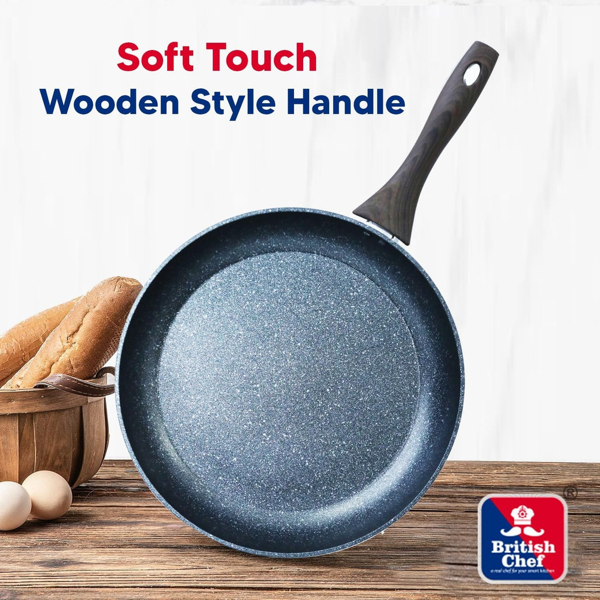 BRITISH CHEF Marble Coated Fry Pan 24cm - BC123 - Al Kabayel Discount CentreBRITISH CHEF Marble Coated Fry Pan 24cm - BC123Frying Pans & SkilletsBRITISH CHEFAl Kabayel Discount Centre