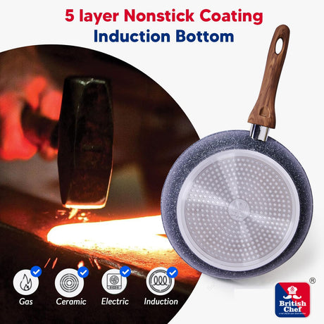 BRITISH CHEF Marble Coated Fry Pan 28cm - BC125 - Al Kabayel Discount CentreBRITISH CHEF Marble Coated Fry Pan 28cm - BC125Frying Pans & SkilletsBRITISH CHEFAl Kabayel Discount Centre