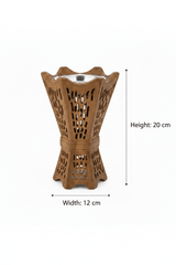 Brown Ceramic Incense Burner Carved Lattice Design - 20×12 cm - Al Kabayel Discount CentreBrown Ceramic Incense Burner Carved Lattice Design - 20×12 cmIncense BurnersAKDCAl Kabayel Discount Centre
