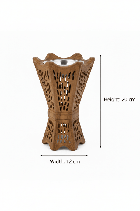 Brown Ceramic Incense Burner Carved Lattice Design - 20×12 cm - Al Kabayel Discount CentreBrown Ceramic Incense Burner Carved Lattice Design - 20×12 cmIncense BurnersAKDCAl Kabayel Discount Centre