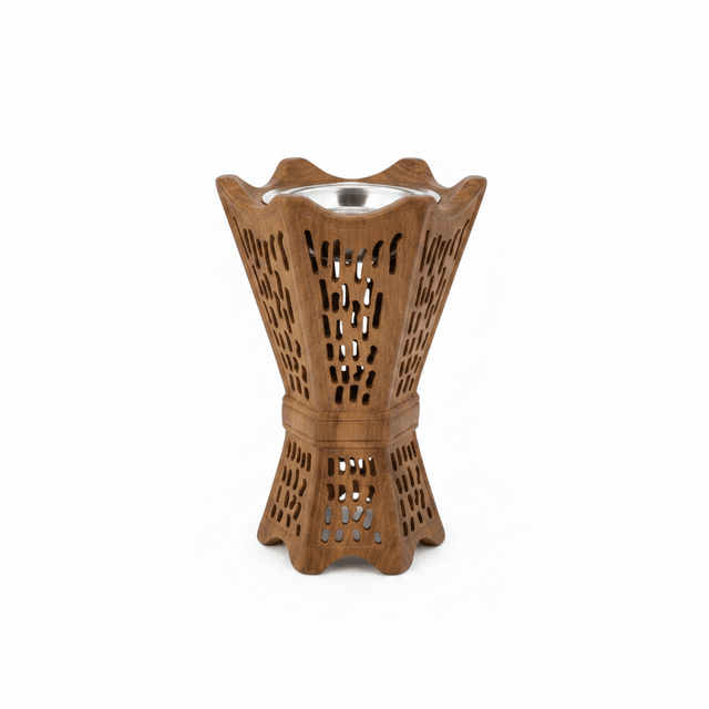 Brown Ceramic Incense Burner Carved Lattice Design - 20×12 cm - Al Kabayel Discount CentreBrown Ceramic Incense Burner Carved Lattice Design - 20×12 cmIncense BurnersAKDCAl Kabayel Discount Centre
