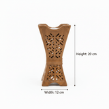 Brown Ceramic Incense Burner - Geometric Lattice Design - 20×12 cm - Al Kabayel Discount CentreBrown Ceramic Incense Burner - Geometric Lattice Design - 20×12 cmIncense BurnersAKDCAl Kabayel Discount Centre
