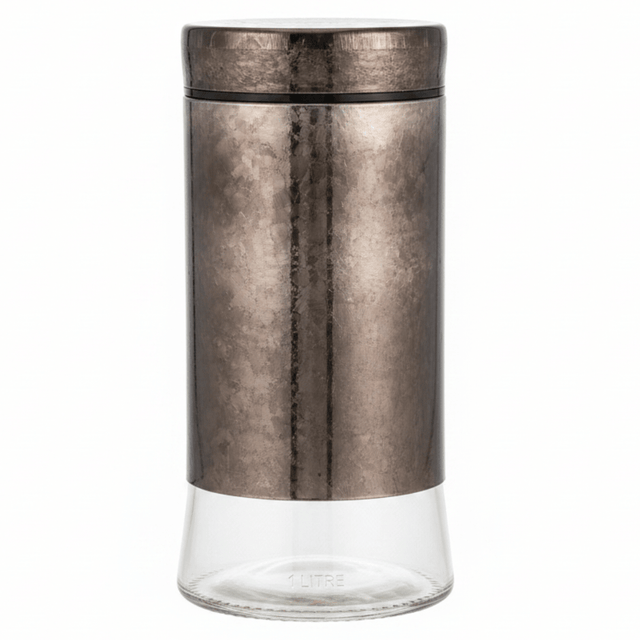 Brown Glass Storage Canister with Plastic Lid — 1 Litre - Al Kabayel Discount CentreBrown Glass Storage Canister with Plastic Lid — 1 LitreJars & Food SaversAKDCAl Kabayel Discount Centre