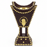 Brown & Gold Chalk Incense Burner | Luxury Arabic Mabkhara | 13×8cm - Al Kabayel Discount CentreBrown & Gold Chalk Incense Burner | Luxury Arabic Mabkhara | 13×8cmIncense burnerAKDCAl Kabayel Discount Centre