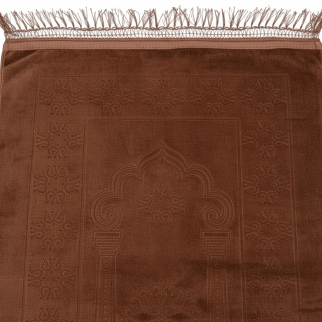 Brown Soft Velvet Prayer Mat - 100 × 65 cm - Al Kabayel Discount CentreBrown Soft Velvet Prayer Mat - 100 × 65 cmPrayer MatsAKDCAl Kabayel Discount Centre