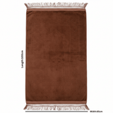 Brown Soft Velvet Prayer Mat - 100 × 65 cm - Al Kabayel Discount CentreBrown Soft Velvet Prayer Mat - 100 × 65 cmPrayer MatsAKDCAl Kabayel Discount Centre