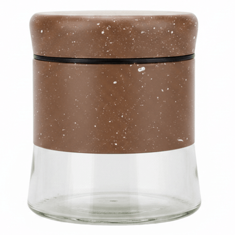 Brown Speckled Glass Canister with Airtight Lid — 500ml | Kitchen Storage Jar - Al Kabayel Discount CentreBrown Speckled Glass Canister with Airtight Lid — 500ml | Kitchen Storage JarJars & Food SaversAKDCAl Kabayel Discount Centre