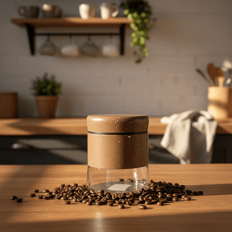 Brown Speckled Glass Canister with Airtight Lid — 500ml | Kitchen Storage Jar - Al Kabayel Discount CentreBrown Speckled Glass Canister with Airtight Lid — 500ml | Kitchen Storage JarJars & Food SaversAKDCAl Kabayel Discount Centre