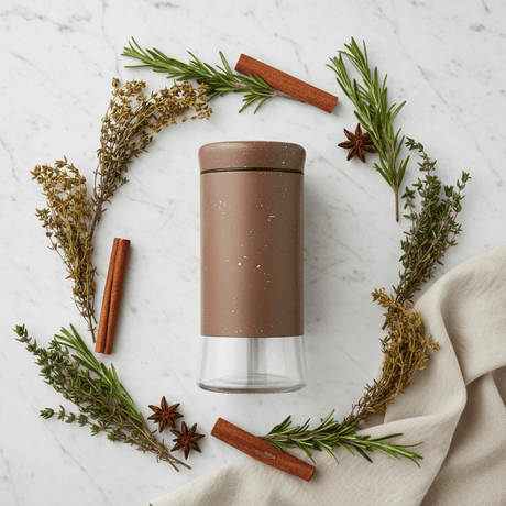 Brown Speckled Metal & Glass Canister — 1 Litre - Al Kabayel Discount CentreBrown Speckled Metal & Glass Canister — 1 LitreJars & Food SaversAKDCAl Kabayel Discount Centre
