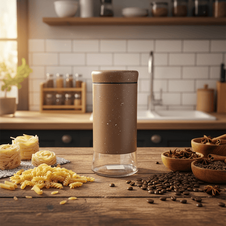 Brown Speckled Metal & Glass Canister — 1 Litre - Al Kabayel Discount CentreBrown Speckled Metal & Glass Canister — 1 LitreJars & Food SaversAKDCAl Kabayel Discount Centre