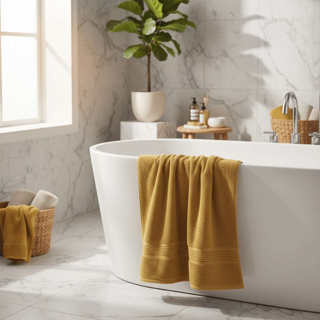 BTC Premium Bath Towel – Mustard Yellow | 80×180 cm - Al Kabayel Discount CentreBTC Premium Bath Towel – Mustard Yellow | 80×180 cmBath Towels & WashclothsBTCAl Kabayel Discount Centre