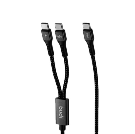 BUDI 2 in 1 Fast Charging Data Cable Type - C to Type - C + Type C - Al Kabayel Discount CentreBUDI 2 in 1 Fast Charging Data Cable Type - C to Type - C + Type CCords & AdaptersBUDIAl Kabayel Discount Centre
