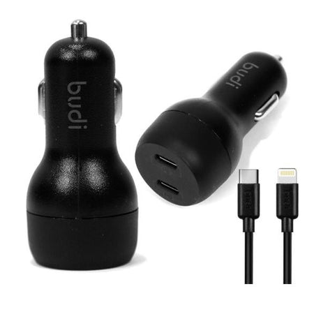 BUDI Dual PD Car Charger + USB - C to Lightning Cable, 1.2meter - Al Kabayel Discount CentreBUDI Dual PD Car Charger + USB - C to Lightning Cable, 1.2meterCords & AdaptersBUDIAl Kabayel Discount Centre