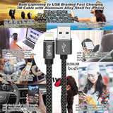 BUDI iPhone, iPad Lightning Charging Cable (5V/2.4A), Nylon Braided,3meter, Black - Al Kabayel Discount CentreBUDI iPhone, iPad Lightning Charging Cable (5V/2.4A), Nylon Braided,3meter, BlackCords & AdaptersBUDIAl Kabayel Discount Centre