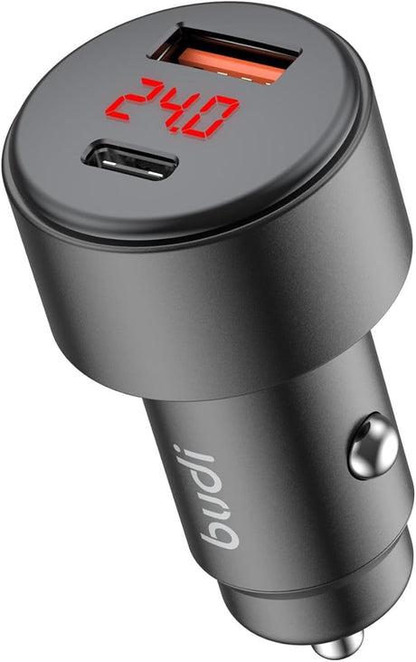 BUDI PD+QC3.0 Car Charger - 48W Smart Quick Charge - LED Display - Al Kabayel Discount CentreBUDI PD+QC3.0 Car Charger - 48W Smart Quick Charge - LED DisplayCords & AdaptersBUDIAl Kabayel Discount Centre