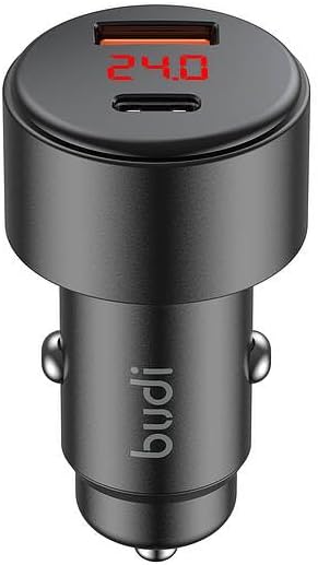 BUDI PD+QC3.0 Car Charger - 48W Smart Quick Charge - LED Display - Al Kabayel Discount CentreBUDI PD+QC3.0 Car Charger - 48W Smart Quick Charge - LED DisplayCords & AdaptersBUDIAl Kabayel Discount Centre