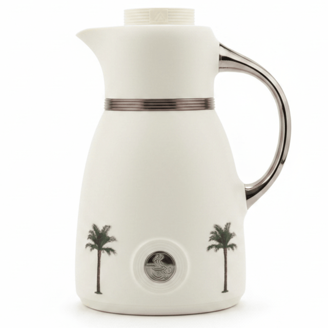 Bytix White Vacuum Flask | Palm Tree Design | 1 Litre - Al Kabayel Discount CentreBytix White Vacuum Flask | Palm Tree Design | 1 LitreThermosBAYTIXAl Kabayel Discount Centre