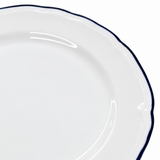 Luhpar Ceramic Dinner Plate White with Blue Rim - 26.8 cm