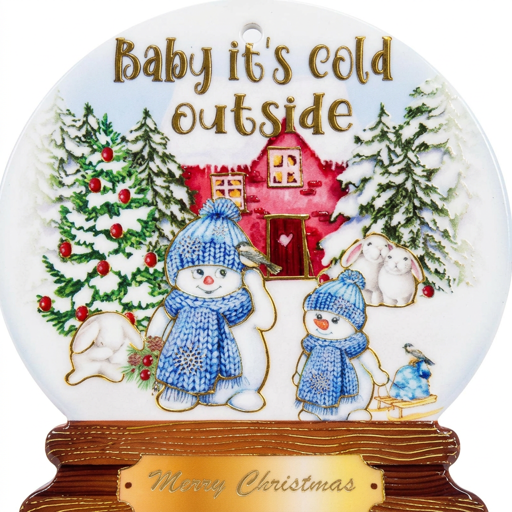 Ceramic-Coated Christmas Coaster - 20cm