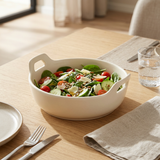 Ceramic Bowl with Two Handles Cream – 23cm