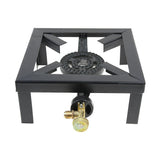 MAJESTIC Compact Cast Iron Portable Gas Stove 25×25×11 cm – Heavy Duty Single Burner Outdoor Camping Cooker