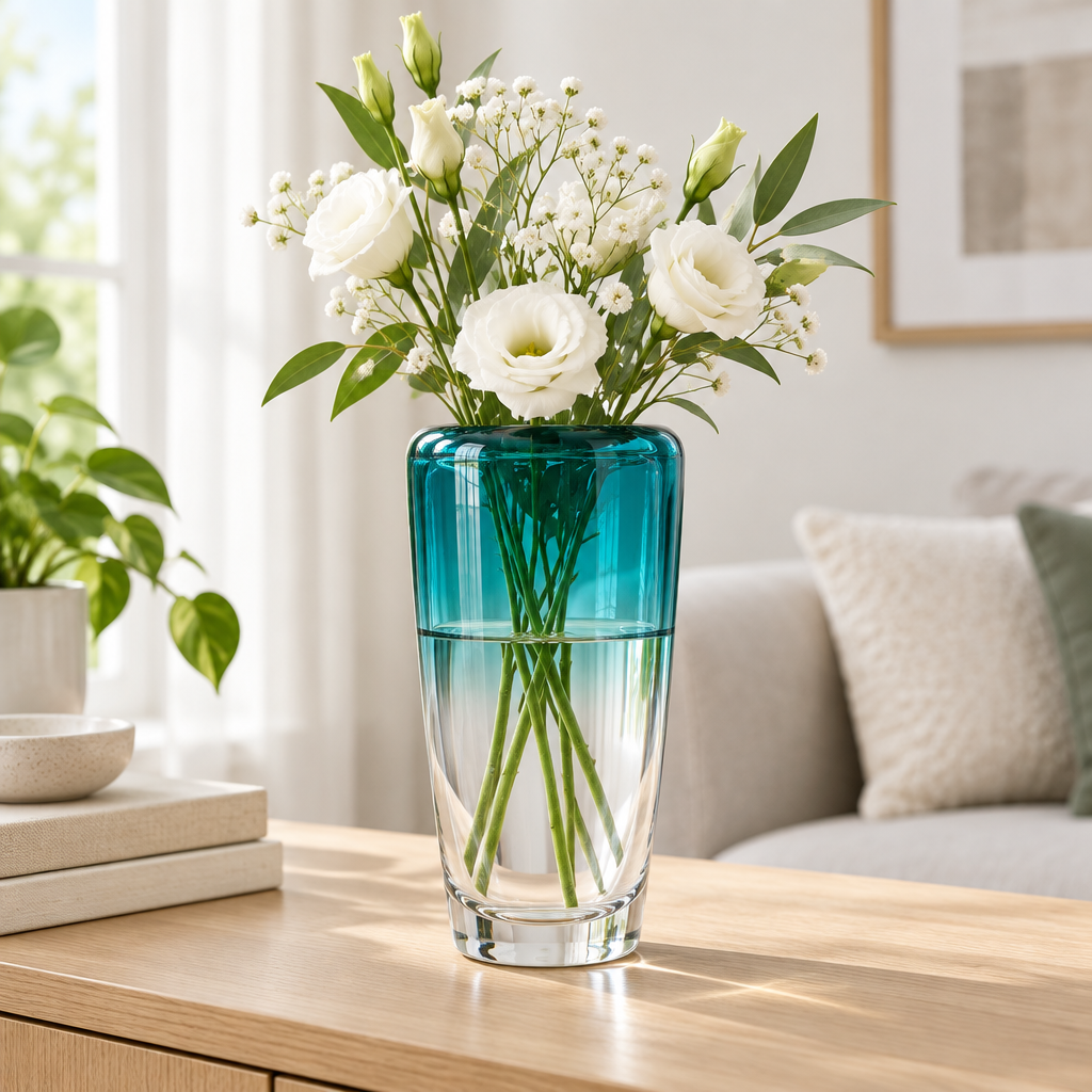 Glass Flower Vase – 24×10 cm