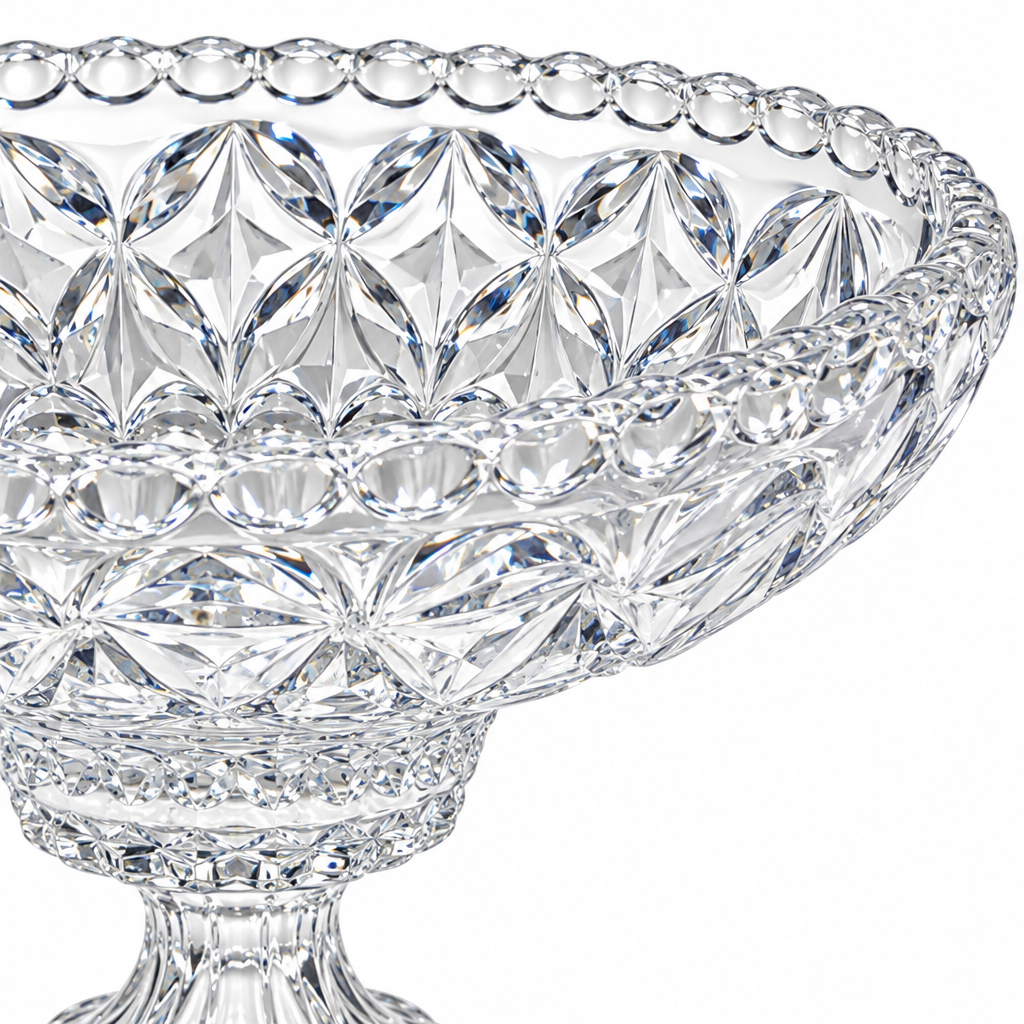 Glass Footed Fruit Bowl – 20x30cm