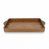 Luhpar Rectangular Wooden Serving Tray - 45×25cm