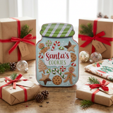 Metal Christmas Candy Box with Santa’s Cookies Design - 15×10cm